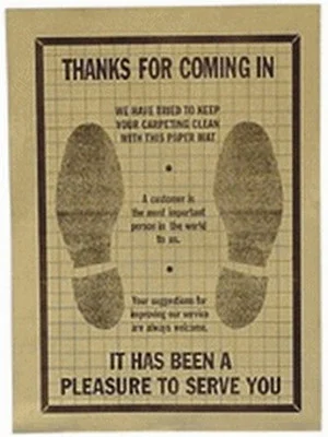John Dow Industries Disposable Paper Floor Mats for Workshops (PFM-500)
