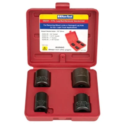 Ken-Tool 4 Pc. Lug Nut Remover Impact Socket Set (30254)