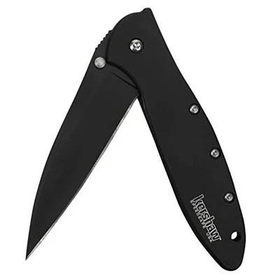 Kershaw Black Cerakote Coating Leek Pocket Knife (1660CKT)