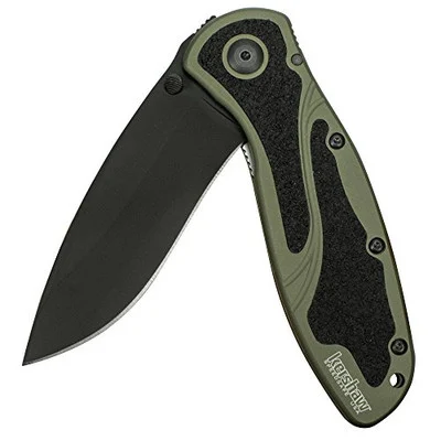 Kershaw Olive Black Blur Pocket Knife (1670OLBLK)