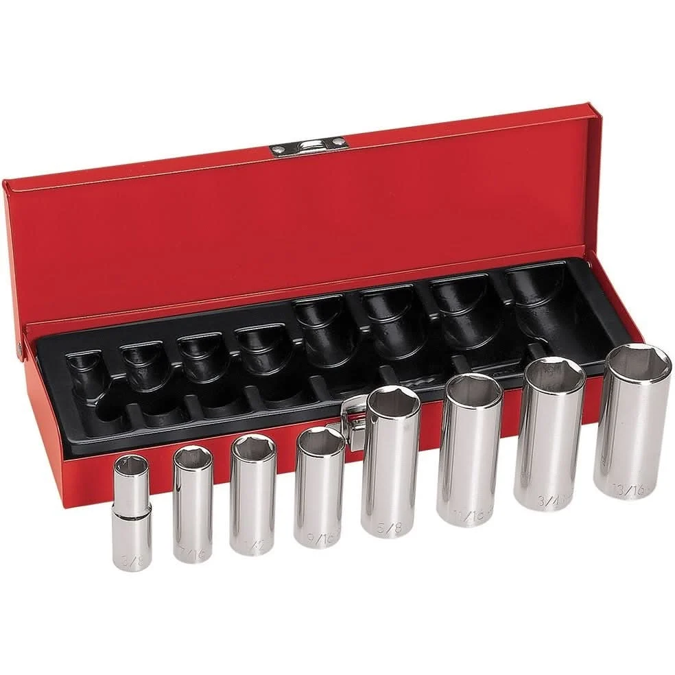 Klein 65502 8-Piece, 3/8-Inch Drive Deep-Socket Set