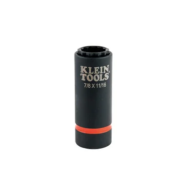 Klein 66014 2-in-1 Impact Socket, 12-Point, 7/8 and 11/16-Inch