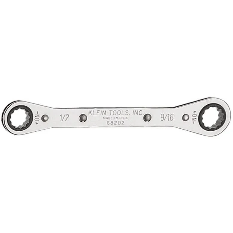 Klein 68202 Ratcheting Box Wrench - 1/2" x 9/16"