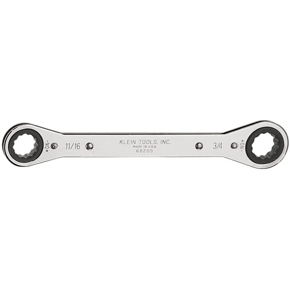 Klein 68205 Ratcheting Box Wrench - 11/16" x 3/4"