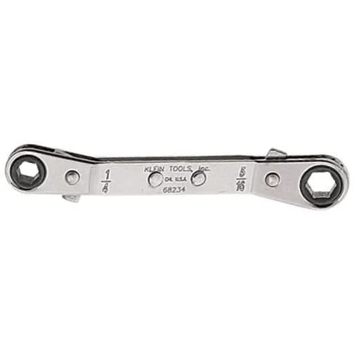 Klein 68234 Fully Reversible Ratcheting Offset Box Wrench - 1/4 x 5/16"
