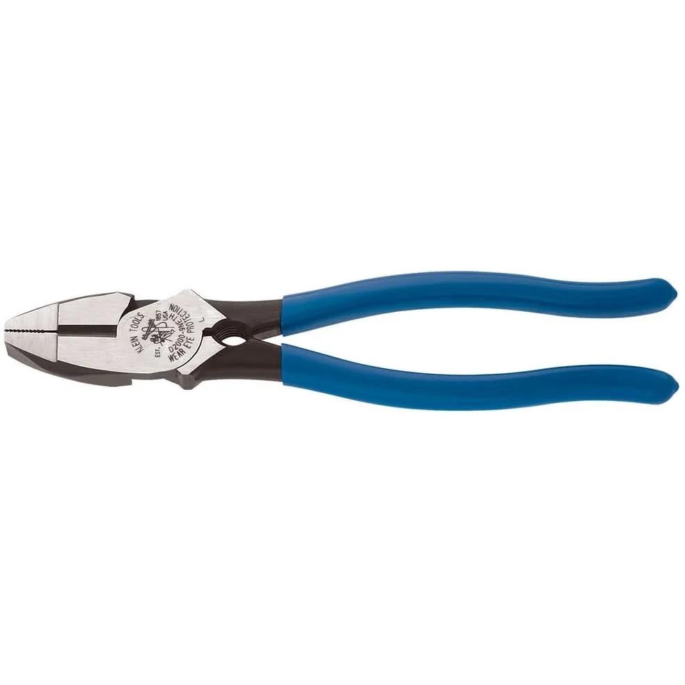Klein D2000-9NETH 9" High-Leverage Side-Cutting Pliers - Lineman's Bolt-Thread Holding
