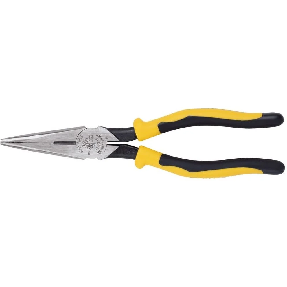 Klein J203-8 8" Journeyman Heavy-Duty Long-Nose PliersSide-Cutting