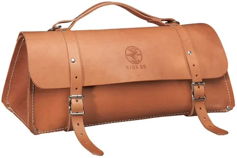 Klein Tools 5108-20 Deluxe Leather Bag, 20-Inch