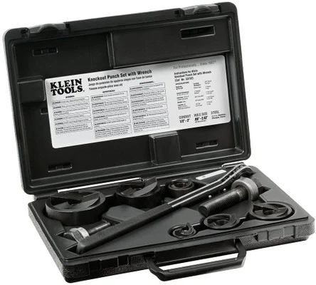 Klein Tools 53732SEN Knockout Punch Set with Wrench