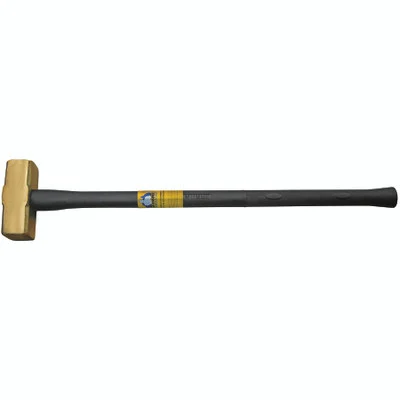 Klein Tools 7HBRFRH07 Brass Sledge Hammer, Rubber Handle, 7-Pound