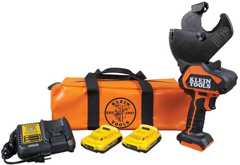 Klein Tools BAT20-G2 Battery-Operated ACSR Open-Jaw Cutter, 2 Ah