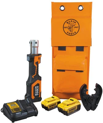 Klein Tools BAT207T14H Battery-Operated Crimper, BG Die/D3 Groove, 4 Ah