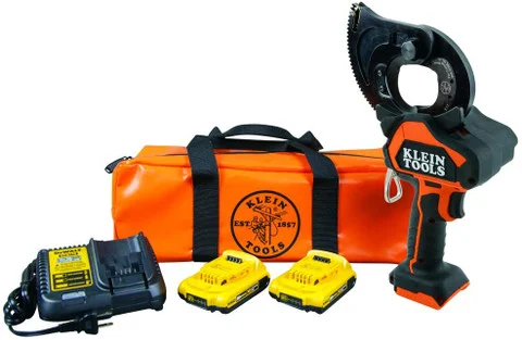 Klein Tools BAT20GD1 Battery-Operated EHS Closed-Jaw Cutter, 2 Ah