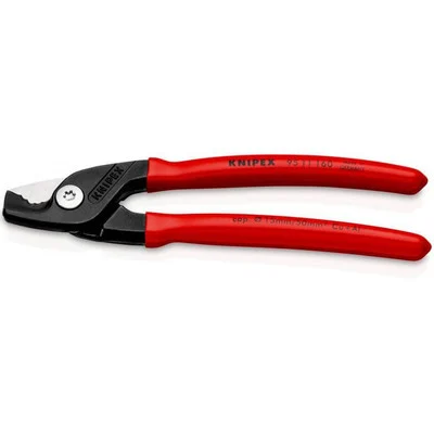 Knipex 95 11 160 Cable Shears with StepCut Edge, Plastic Grip (9511160)