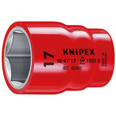 Knipex 983711 7/16" Hexagon Socket with Internal Square - 1000V Insulated (983711)