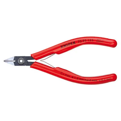 Knipex Electronics Diagonal Cutter, Burnished, 5" (7522125)