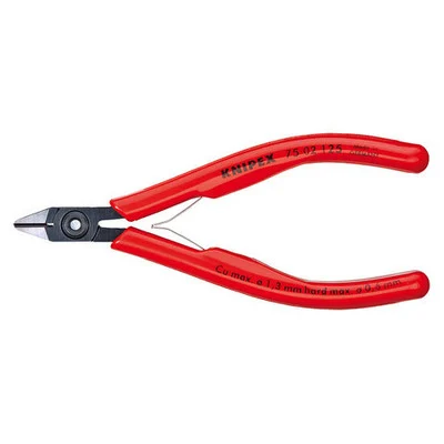 Knipex Electronics Diagonal Cutter, Burnished with Plastic Grips (7502125)
