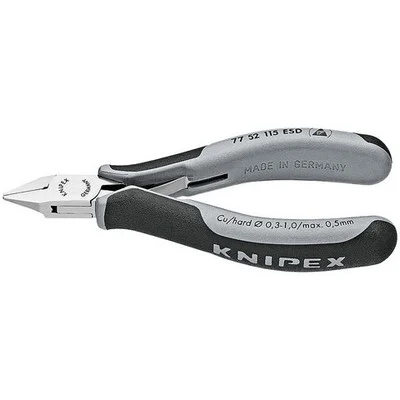 Knipex Electronics Diagonal Cutter ESD with Multi-Component Grips, 4-1/2-Inch (7752115ESD)