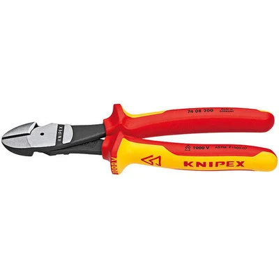 Knipex High Leverage Diagonal Cutter Insulated 1000V 8 In (7408200US)
