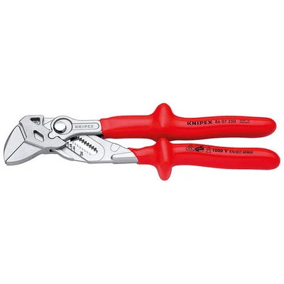 Knipex Pliers Wrench, Nickel-Plated, 7-1/4 Inch, Adjustable Tool (8605180)