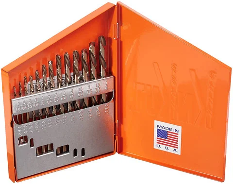 KnKut 13-pc Left Hand Jobber Length Drill Bit Set 1/16"-1/4" (13KK6)