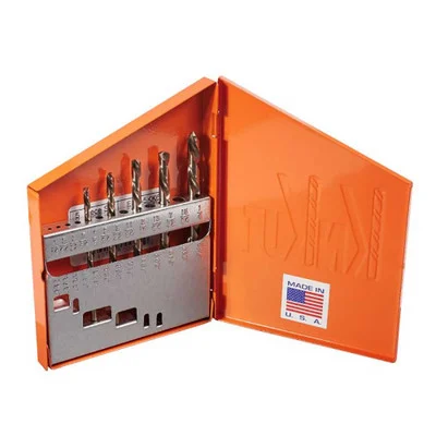 KnKut 5-Piece Left Hand Jobber Length Drill Bit Set (5KK6)