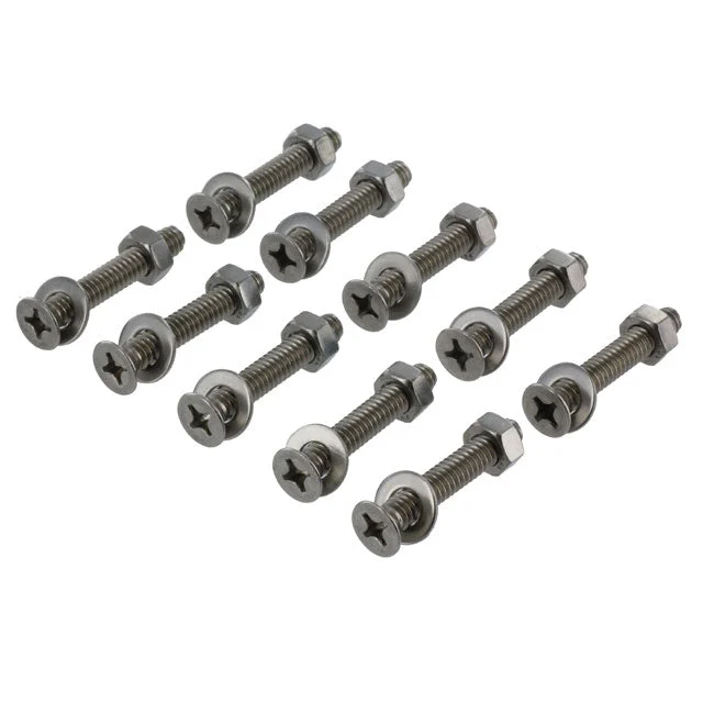 L-Track Fastener Pack | 1-1/2" Bolt with Nut & Washer | 10-Pack
