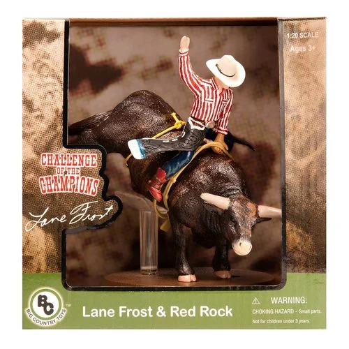 Lane Frost and Red Rock Bull Figurine