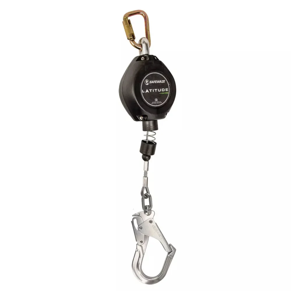 Latitude HD 11' Single Cable SRL-P: Carabiner, LI Hook