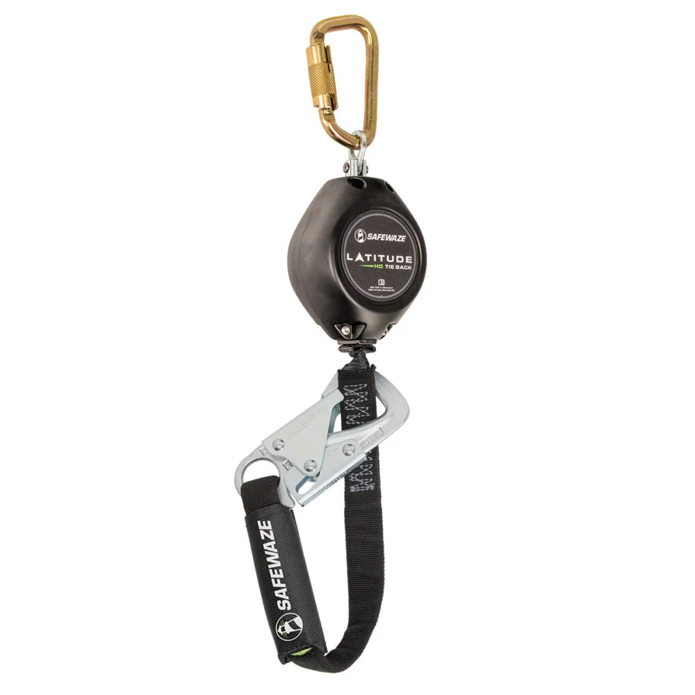 Latitude HD 11′ Single Web SRL-P: Carabiner, 20″ Tie-back, Tie-Back Snap Hook