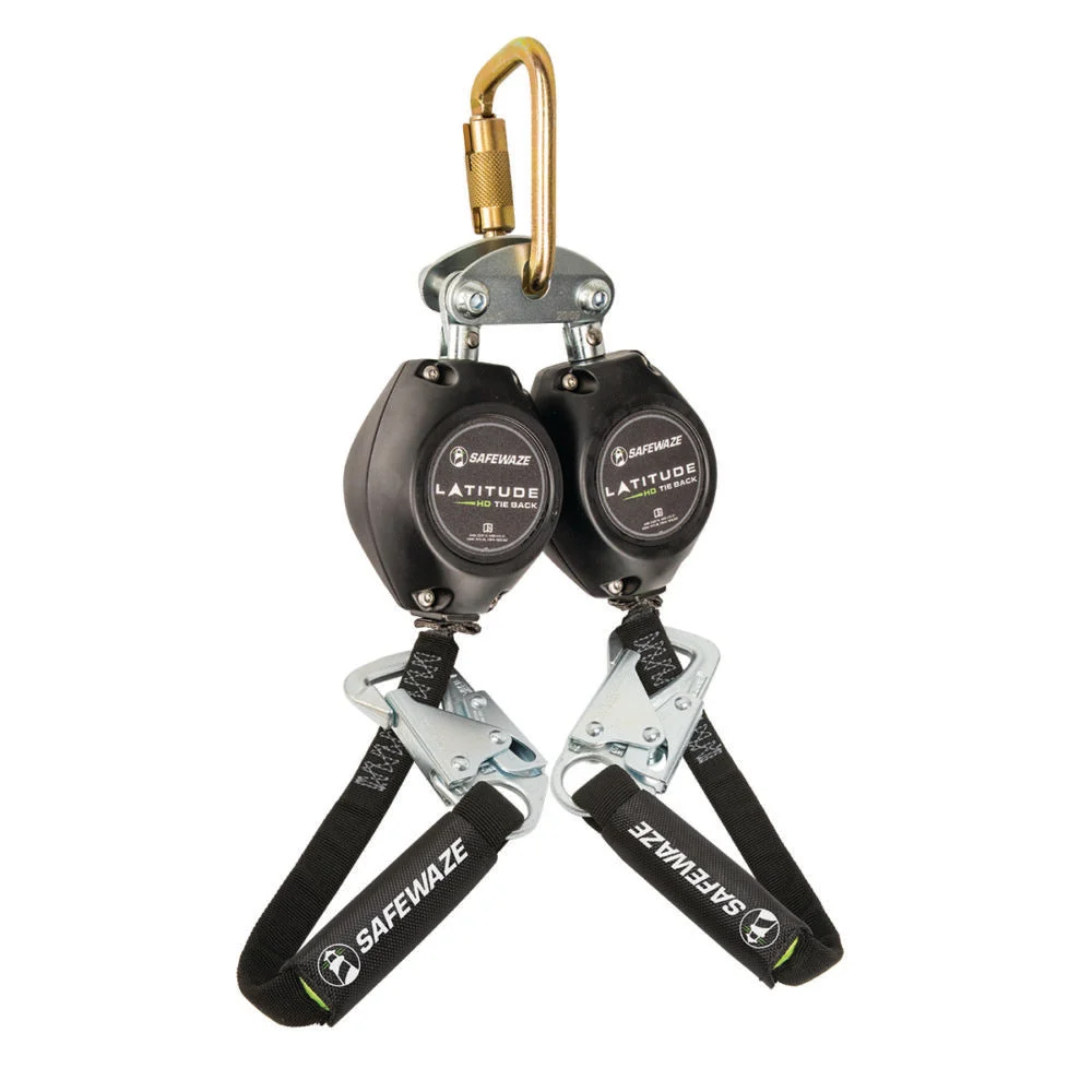 Latitude HD 7′ Dual Web SRL-P: FS-EX313, Carabiner, 20″ Tie-back, Tie-Back Snap Hooks