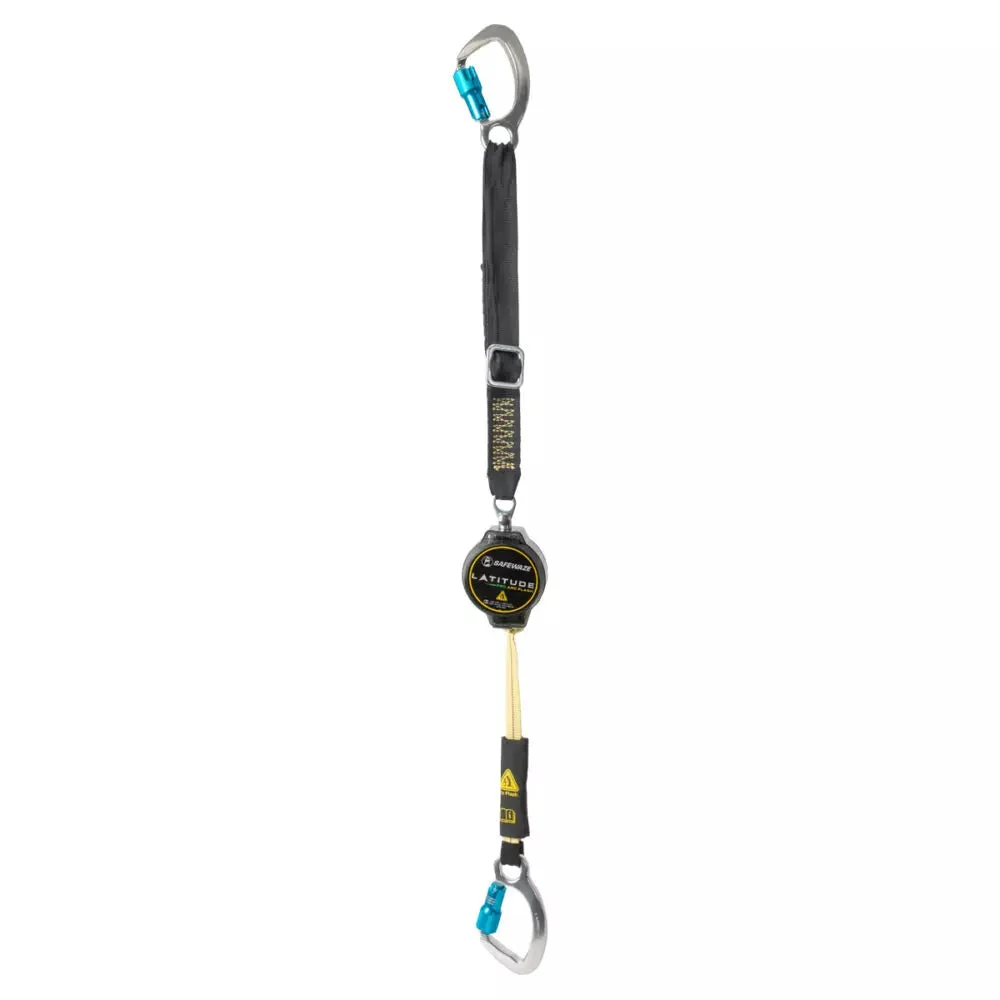 Latitude Pro Arc Flash 7′ Single Web SRL-P: 18-22″ Adj. Aramid Ext., Alu Captive Eye Carabiners