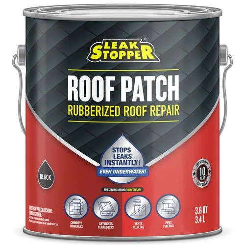 Leak Stopper Rubberized Roof Patch, 3.6 Quart