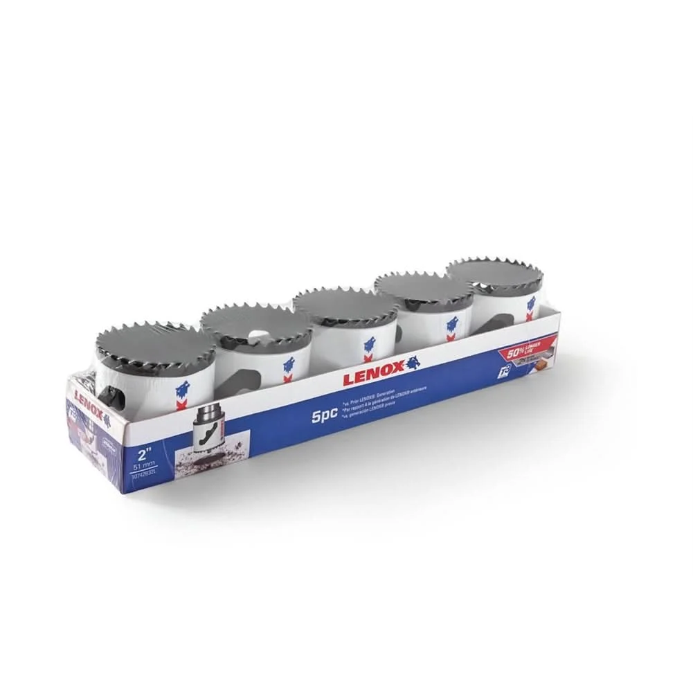 Lenox 10742B32L Tools Bi-Metal Speed Slot Hole Saw with T3, 2"-51MM, 5-Pack