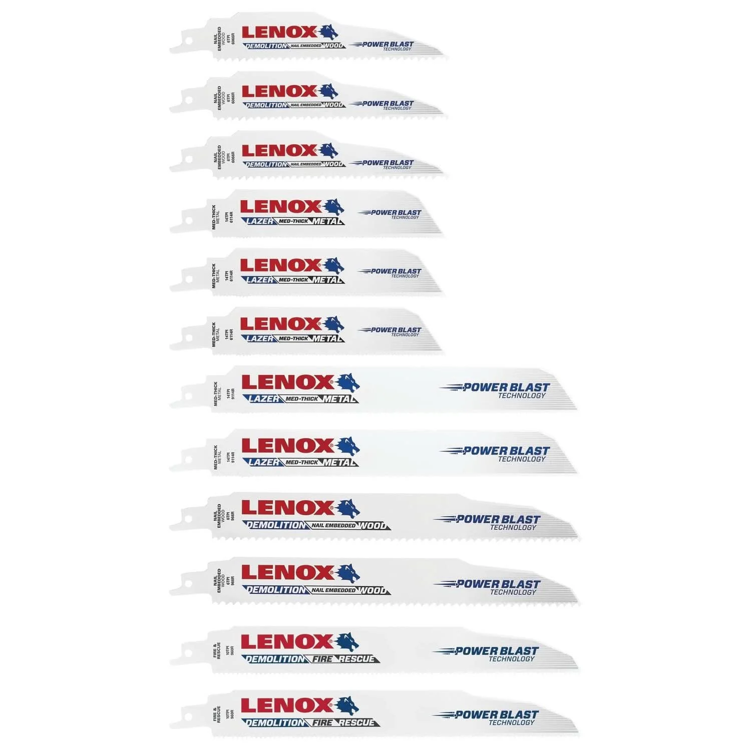 Lenox 1214412RKD Demolition 12RKD 12-Piece Reciprocating Saw Blade Kit