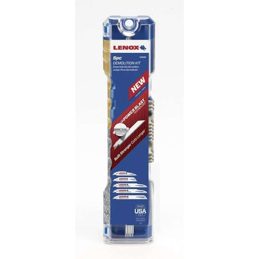 Lenox 1839465 Demolition Reciprocating Saw Blade 5-Piece Kit