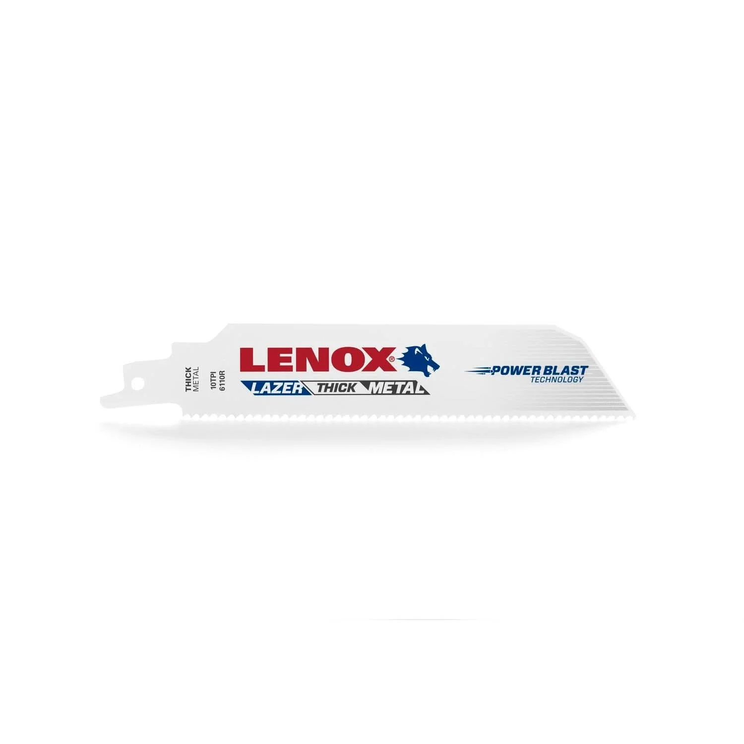 Lenox 201706110R LAZER 6110R Bi-Metal Reciprocating Saw Blades, 6-inch, 10 TPI, 5-Pack