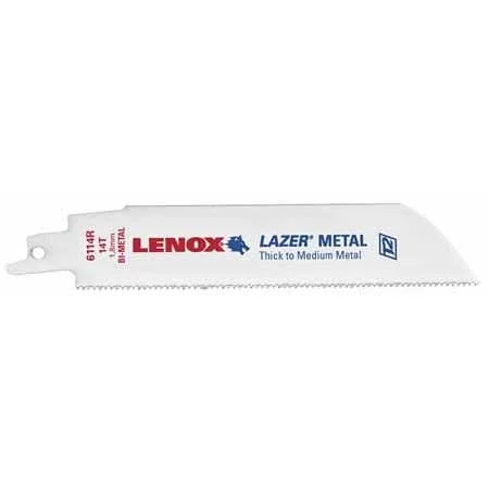 Lenox 20173B6114R LAZER B6114R Bi-Metal Reciprocating Saw Blades, 6-inch, 14 TPI, 25-Pack
