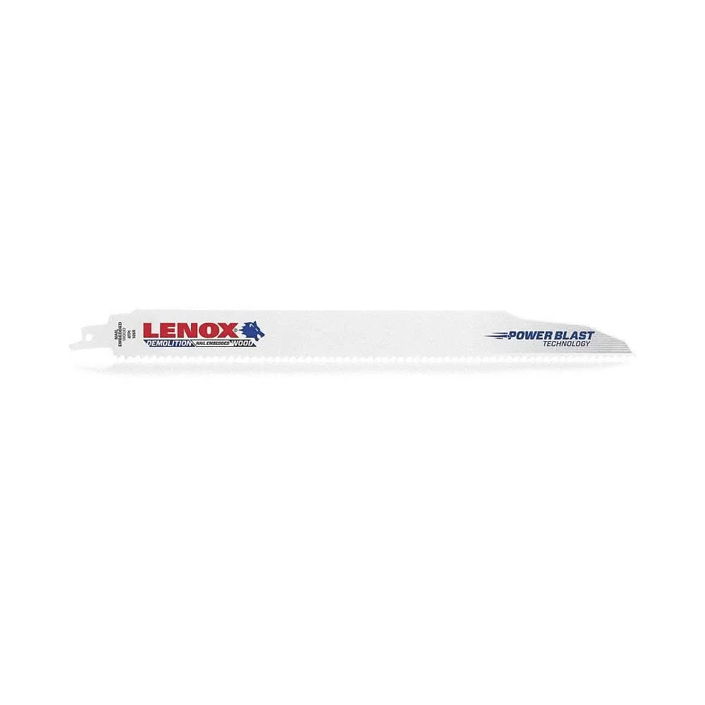 Lenox 20485B106R Demolition Bi-Metal Reciprocating Saw Blades, 12-inch, 6 TPI, 5-Pack