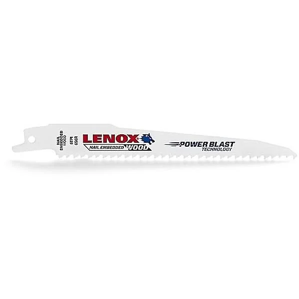 Lenox 20497B636RP Wood Cutting Bi-Metal Reciprocating Saw Blades, 6-inch, 6 TPI, 25-Pack