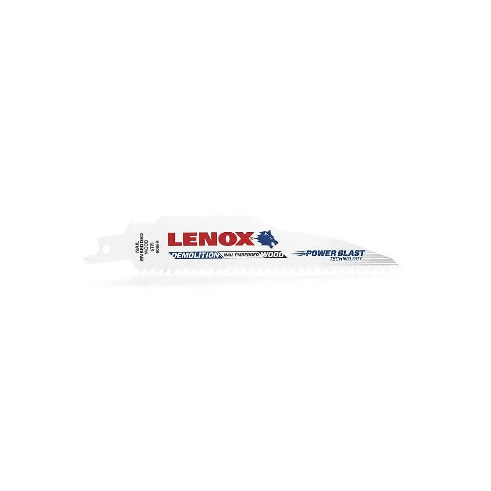 Lenox 20514B6066R Demolition Bi-Metal Reciprocating Saw Blades, 6-inch, 6 TPI, 25-Pack