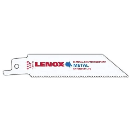 Lenox 20550414R 414R Metal-Cutting Reciprocating Saw Blades, 4-inch, 14 TPI, 5-Pack