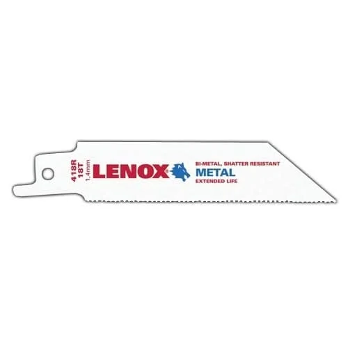 Lenox 20552418R 418R Metal-Cutting Reciprocating Saw Blades, 4-inch, 18 TPI, 5-Pack
