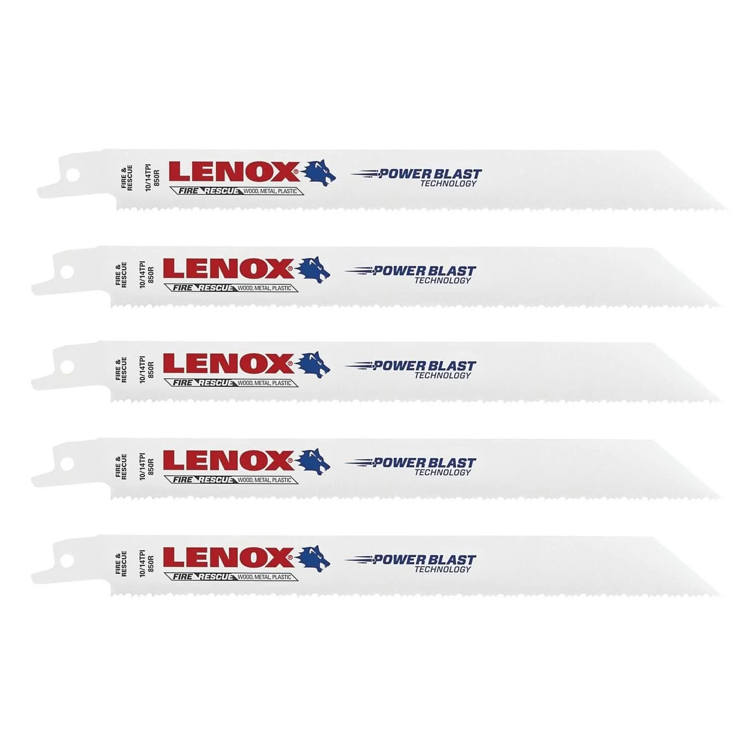 Lenox 20577850R 850R General Purpose Bi-Metal Reciprocating Saw Blades, 8-inch, 10/14 TPI, 5-Pack
