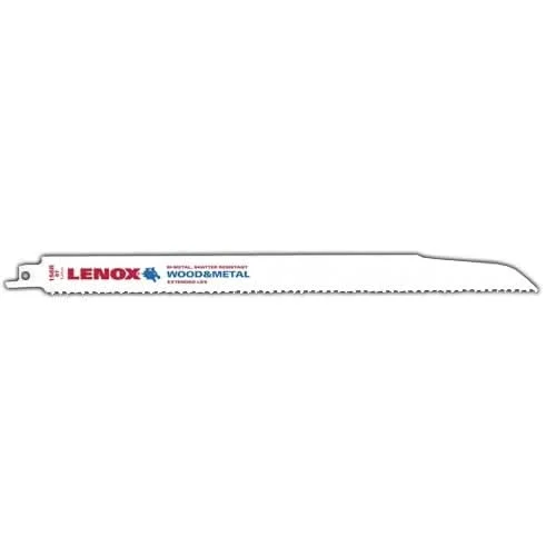 Lenox 20585156R 156R Wood Bi-Metal Reciprocating Saw Blades, 12-inch, 6 TPI, 5-Pack