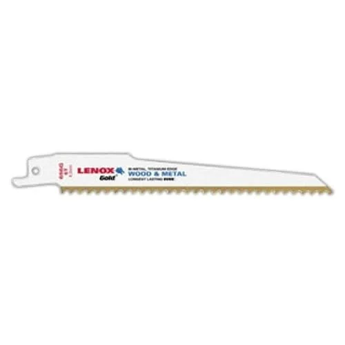 Lenox 21060656GR Gold 656GR Wood Reciprocating Saw Blades, 6-inch, 6 TPI, 5-Pack