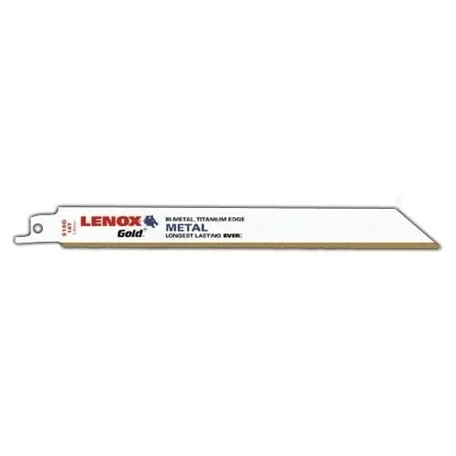 Lenox 21070818GR Gold 818GR Metal Reciprocating Saw Blades, 8-inch, 18 TPI, 5-Pack