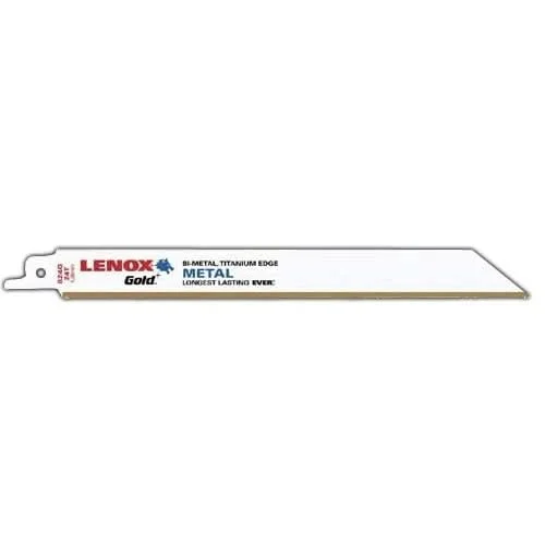 Lenox 21073824GR Gold 824GR Metal Reciprocating Saw Blades, 8-inch, 24 TPI, 5-Pack