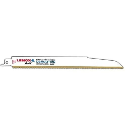 Lenox 21090966GR Gold Demolition Reciprocating Saw Blades, 9-inch, 6 TPI, 5-Pack