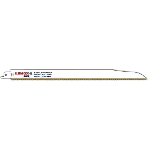 Lenox 21091106GR Gold Demolition 106GR Reciprocating Saw Blades, 12-inch, 6 TPI, 5-Pack